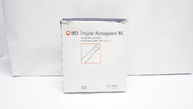 BD 382523 Insyte Autoguard BC Shielded I.V. Cath. 22Ga x 1.0inch - Box of 50
